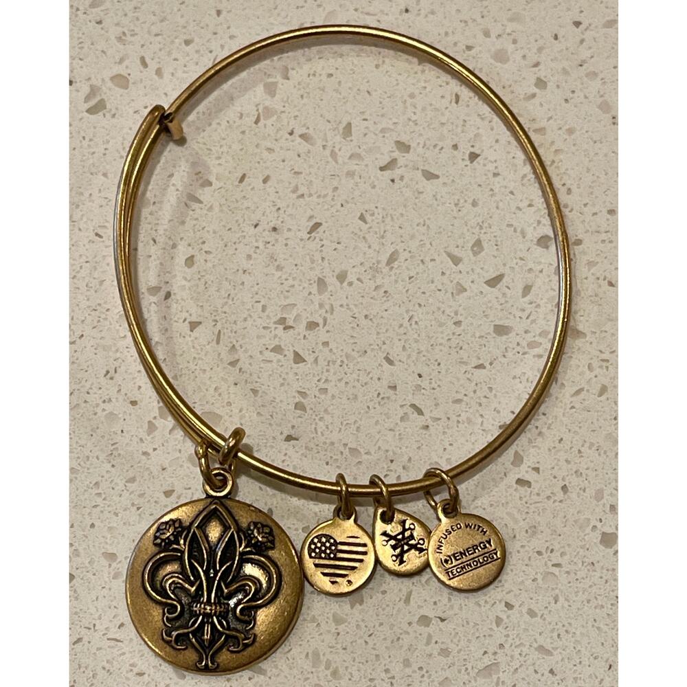 Alex and Ani  Fleur de Lis bracelet